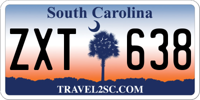 SC license plate ZXT638