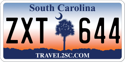 SC license plate ZXT644