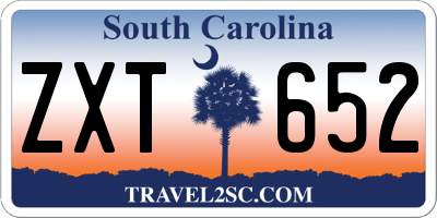 SC license plate ZXT652