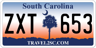 SC license plate ZXT653
