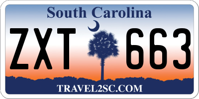 SC license plate ZXT663