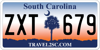 SC license plate ZXT679