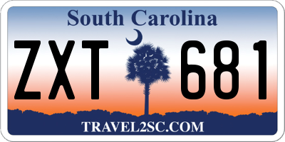 SC license plate ZXT681