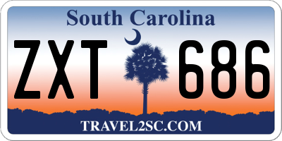 SC license plate ZXT686