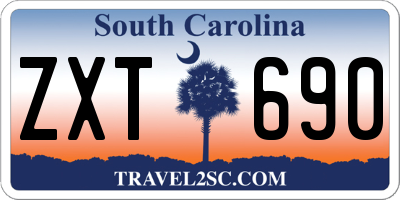 SC license plate ZXT690