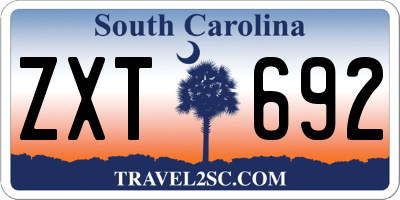 SC license plate ZXT692