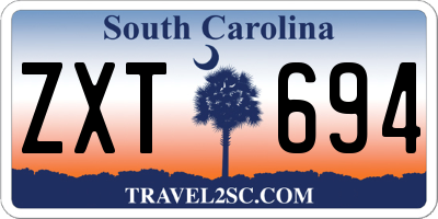 SC license plate ZXT694