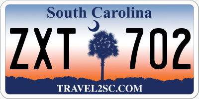 SC license plate ZXT702