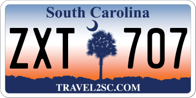 SC license plate ZXT707