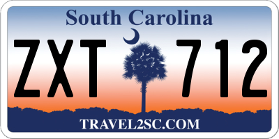 SC license plate ZXT712