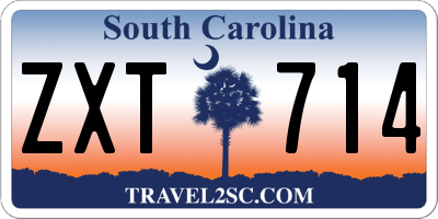 SC license plate ZXT714