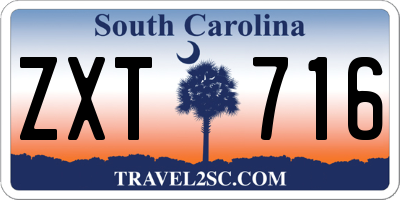 SC license plate ZXT716