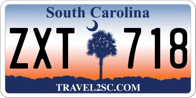 SC license plate ZXT718