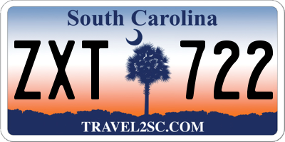 SC license plate ZXT722