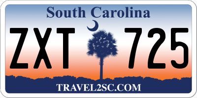 SC license plate ZXT725