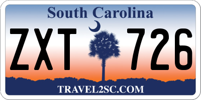 SC license plate ZXT726