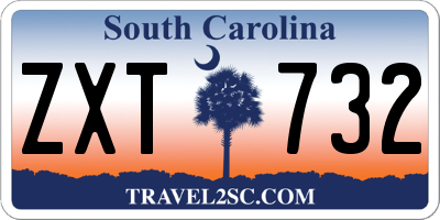 SC license plate ZXT732