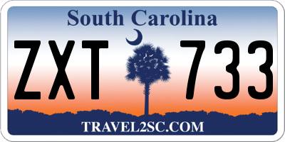 SC license plate ZXT733