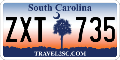 SC license plate ZXT735