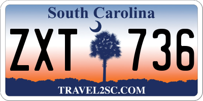 SC license plate ZXT736