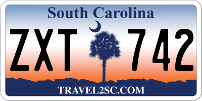 SC license plate ZXT742