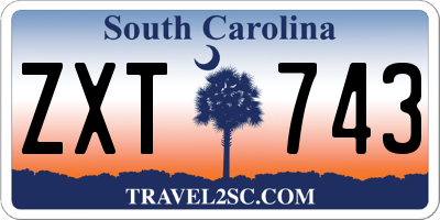 SC license plate ZXT743