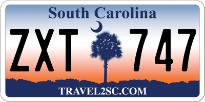 SC license plate ZXT747