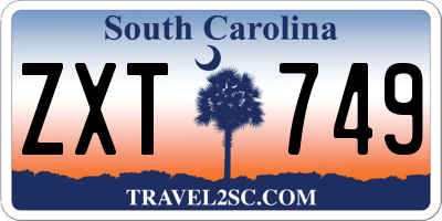 SC license plate ZXT749