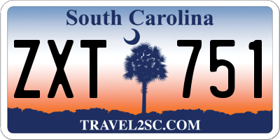 SC license plate ZXT751