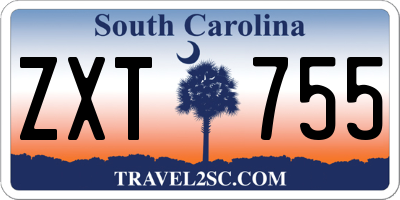 SC license plate ZXT755