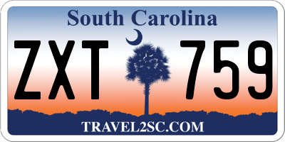 SC license plate ZXT759