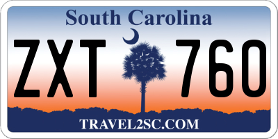 SC license plate ZXT760