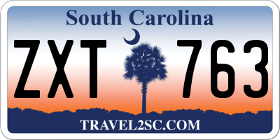 SC license plate ZXT763