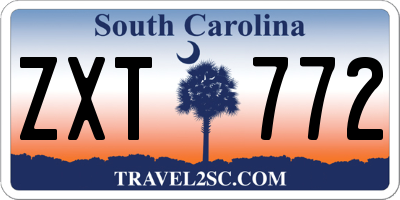 SC license plate ZXT772