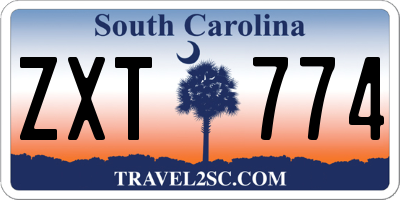 SC license plate ZXT774