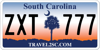 SC license plate ZXT777