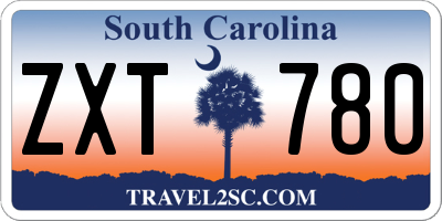 SC license plate ZXT780