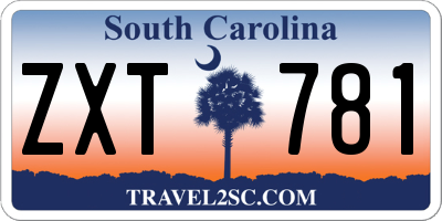 SC license plate ZXT781