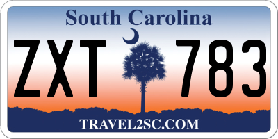 SC license plate ZXT783