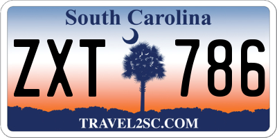 SC license plate ZXT786
