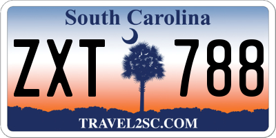 SC license plate ZXT788