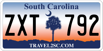 SC license plate ZXT792