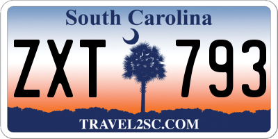SC license plate ZXT793