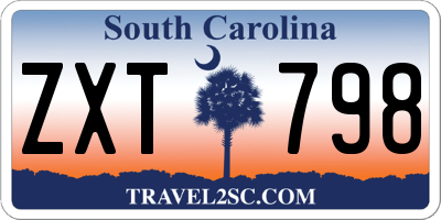 SC license plate ZXT798