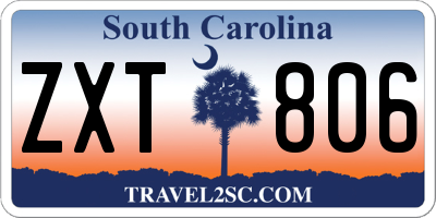 SC license plate ZXT806