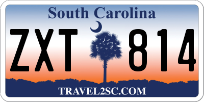 SC license plate ZXT814