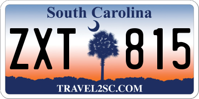 SC license plate ZXT815