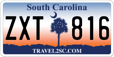 SC license plate ZXT816