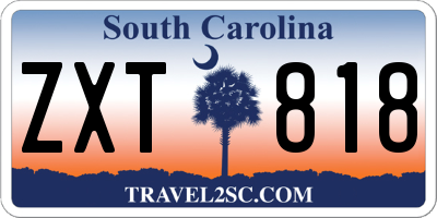 SC license plate ZXT818