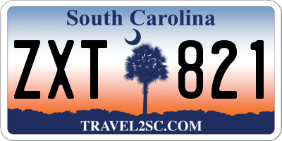 SC license plate ZXT821